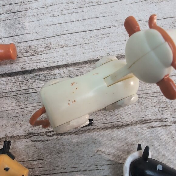 Lot of 4 Vintage Little People Animals Horse Cow Giraffe - Picture 7 of 9